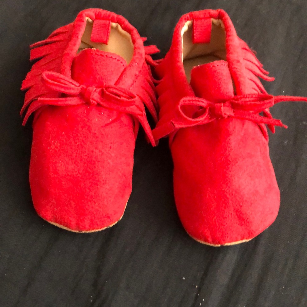 Red baby shoe